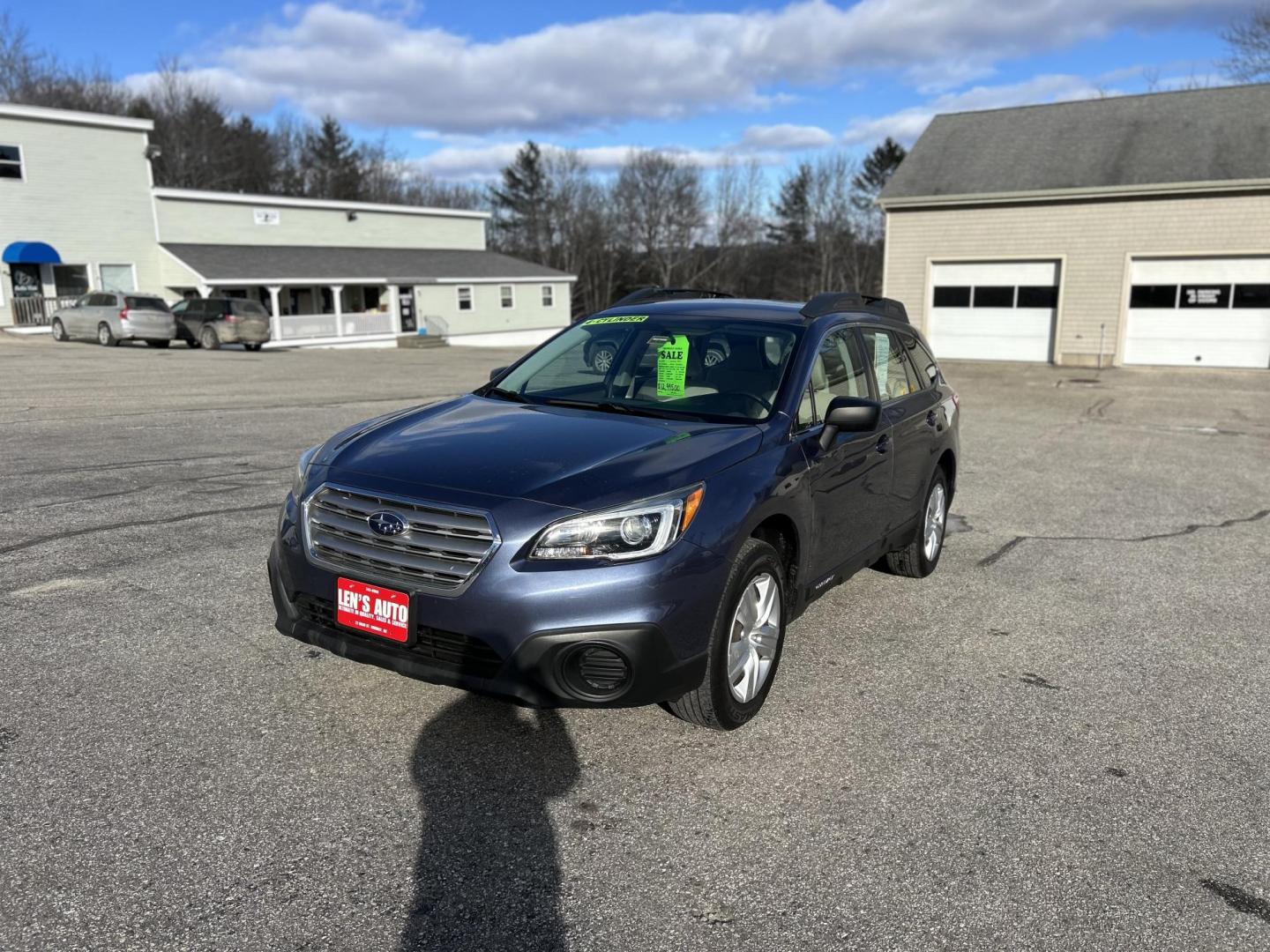 2015 BLUE /Tan Subaru Outback 2.5i (4S4BSAAC9F3) with an 2.5L H4 DOHC 16V engine, 6-Speed Automatic transmission, located at 27 Main St., Norway, MD, 04268, (207) 743-0900, 44.199795, -70.530807 - Photo#0